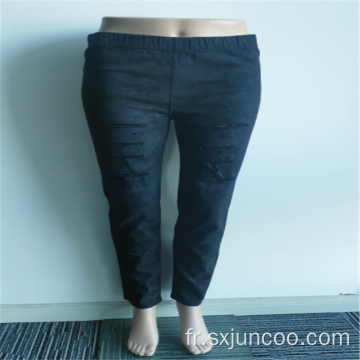 Vente en gros 98% Coton 2% Spandex Dentelle Jeans Déchirés